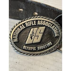 National Rifle Association Shooting Team‎ Pewter Vintage Belt and Buckle